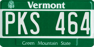 VT license plate PKS464