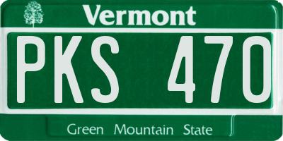 VT license plate PKS470