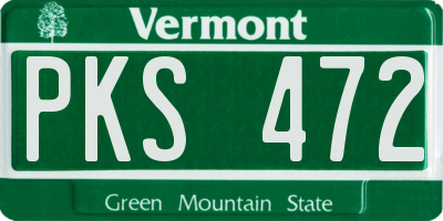VT license plate PKS472
