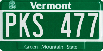 VT license plate PKS477