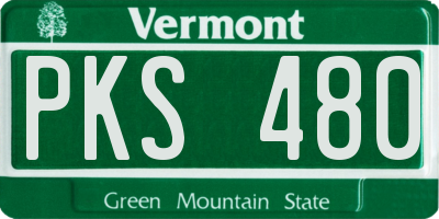 VT license plate PKS480