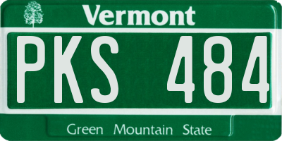 VT license plate PKS484