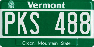 VT license plate PKS488