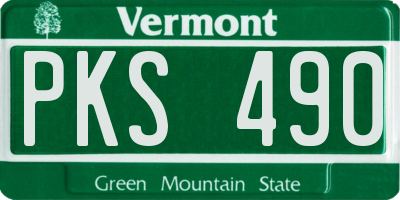 VT license plate PKS490