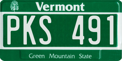VT license plate PKS491