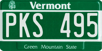 VT license plate PKS495
