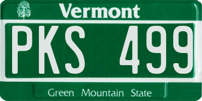 VT license plate PKS499