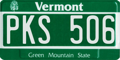 VT license plate PKS506