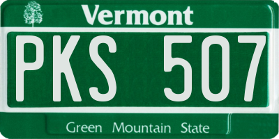 VT license plate PKS507