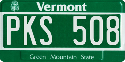 VT license plate PKS508