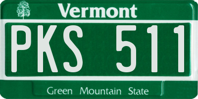 VT license plate PKS511