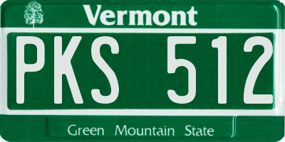 VT license plate PKS512