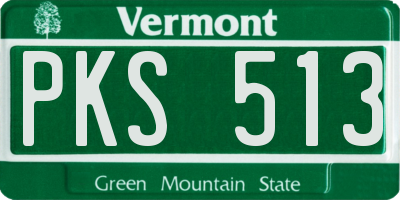 VT license plate PKS513