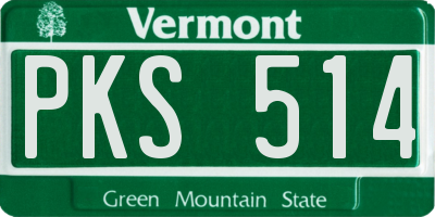 VT license plate PKS514