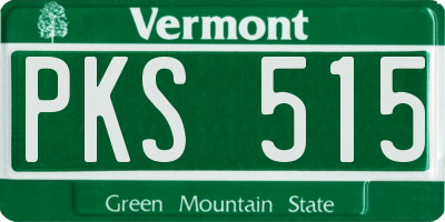 VT license plate PKS515