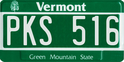 VT license plate PKS516