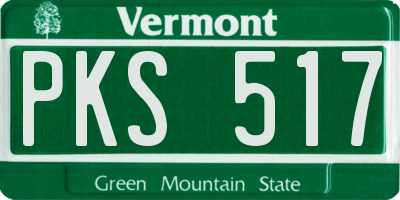 VT license plate PKS517