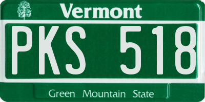 VT license plate PKS518
