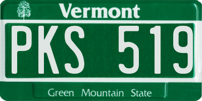 VT license plate PKS519