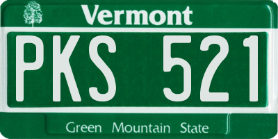 VT license plate PKS521