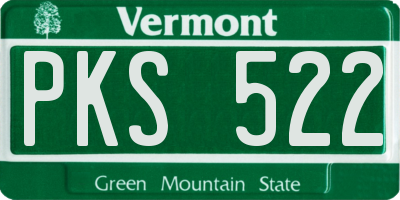 VT license plate PKS522