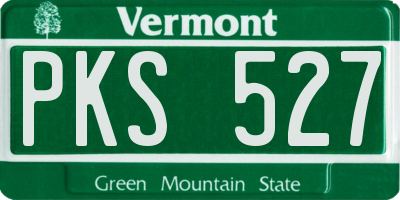 VT license plate PKS527
