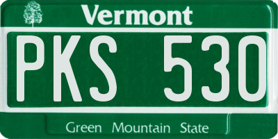 VT license plate PKS530