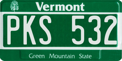 VT license plate PKS532