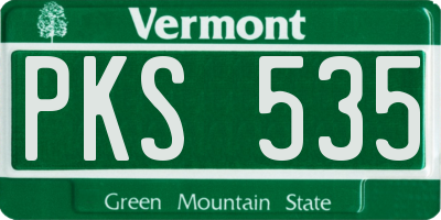 VT license plate PKS535