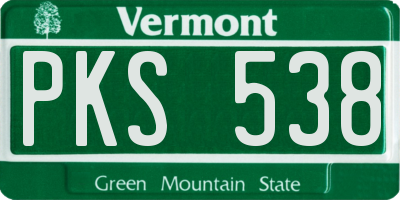 VT license plate PKS538