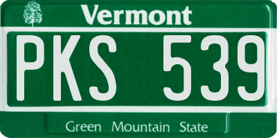 VT license plate PKS539