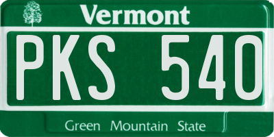 VT license plate PKS540