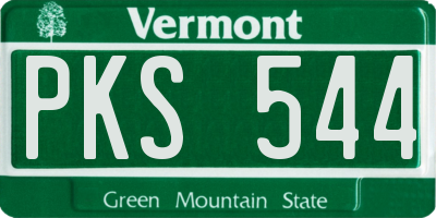 VT license plate PKS544
