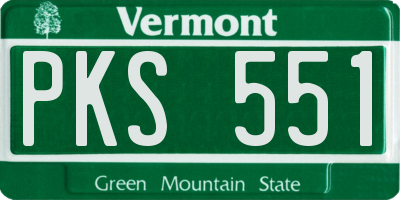VT license plate PKS551