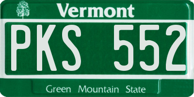 VT license plate PKS552