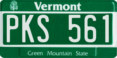 VT license plate PKS561
