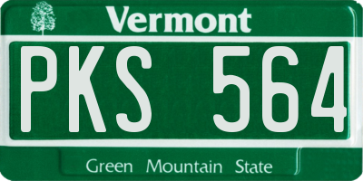 VT license plate PKS564