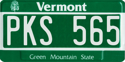 VT license plate PKS565