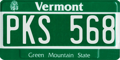 VT license plate PKS568