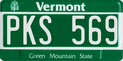 VT license plate PKS569