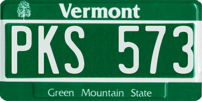 VT license plate PKS573