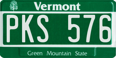 VT license plate PKS576