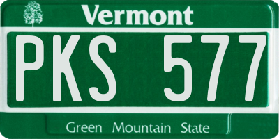 VT license plate PKS577