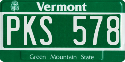 VT license plate PKS578
