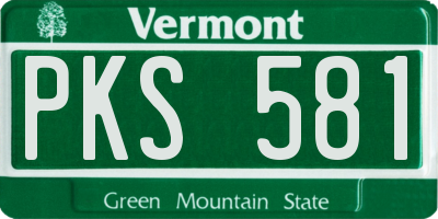 VT license plate PKS581