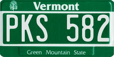 VT license plate PKS582