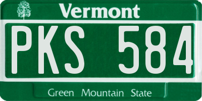 VT license plate PKS584