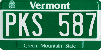 VT license plate PKS587