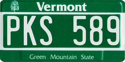 VT license plate PKS589