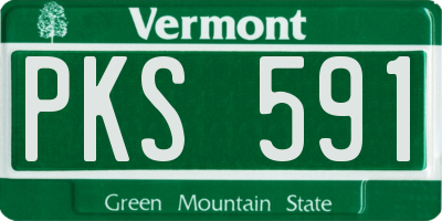 VT license plate PKS591